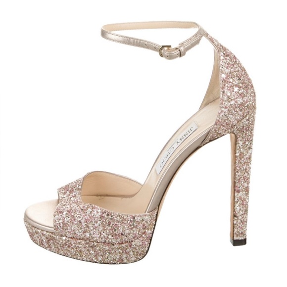AUTHENTIC JIMMY CHOO GLITTER HEELS - Picture 3 of 6
